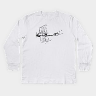 Plane Retro / Vintage Kids Long Sleeve T-Shirt